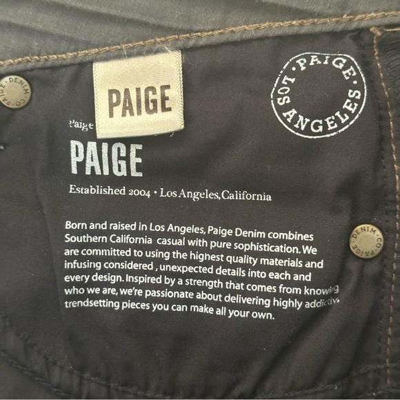 PAIGE Skyline Skinny Jeans Twilight Dark Denim Size 27 - Picture 14 of 16